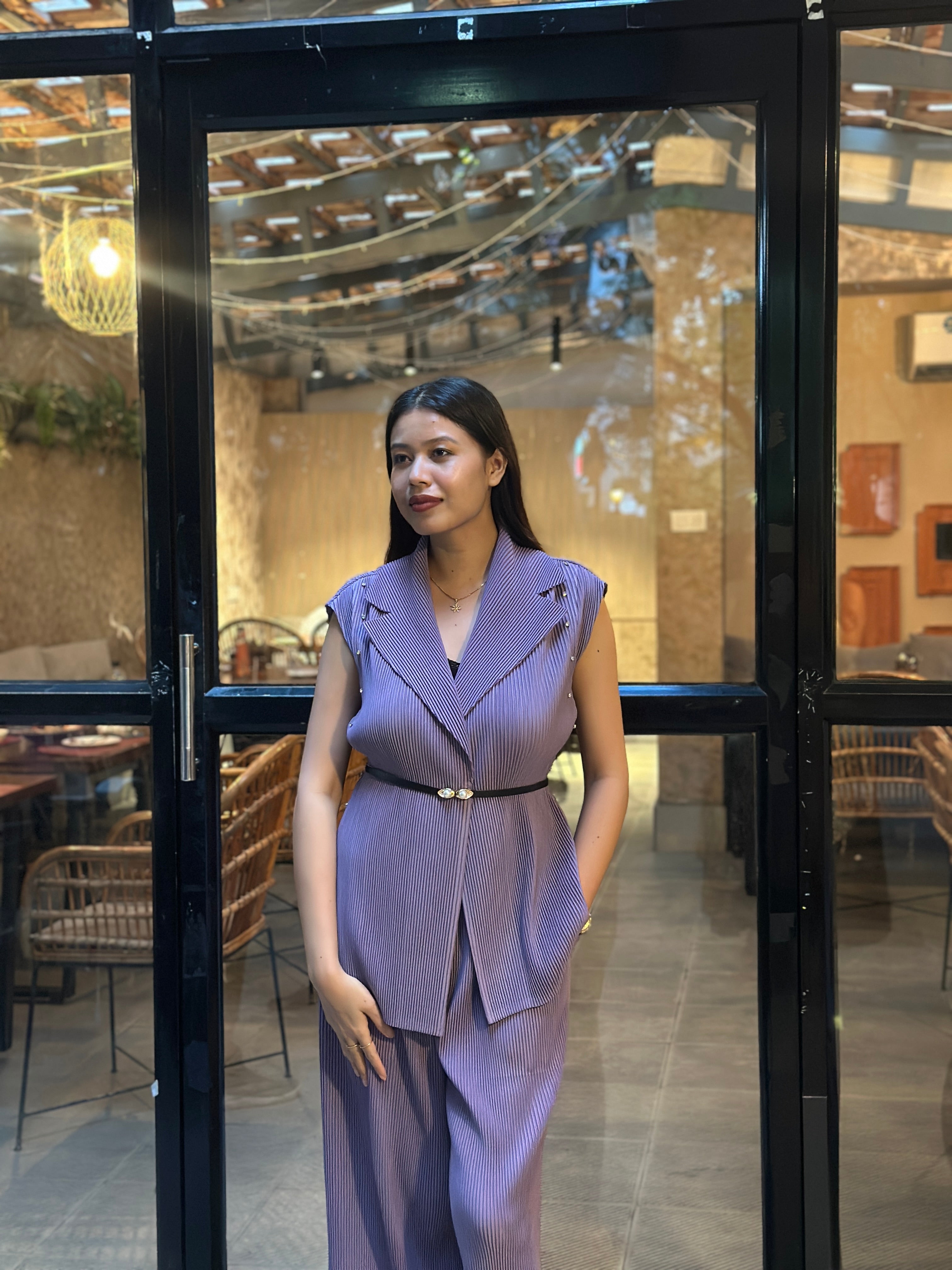 Amethyst Pleat Co-Ord Set