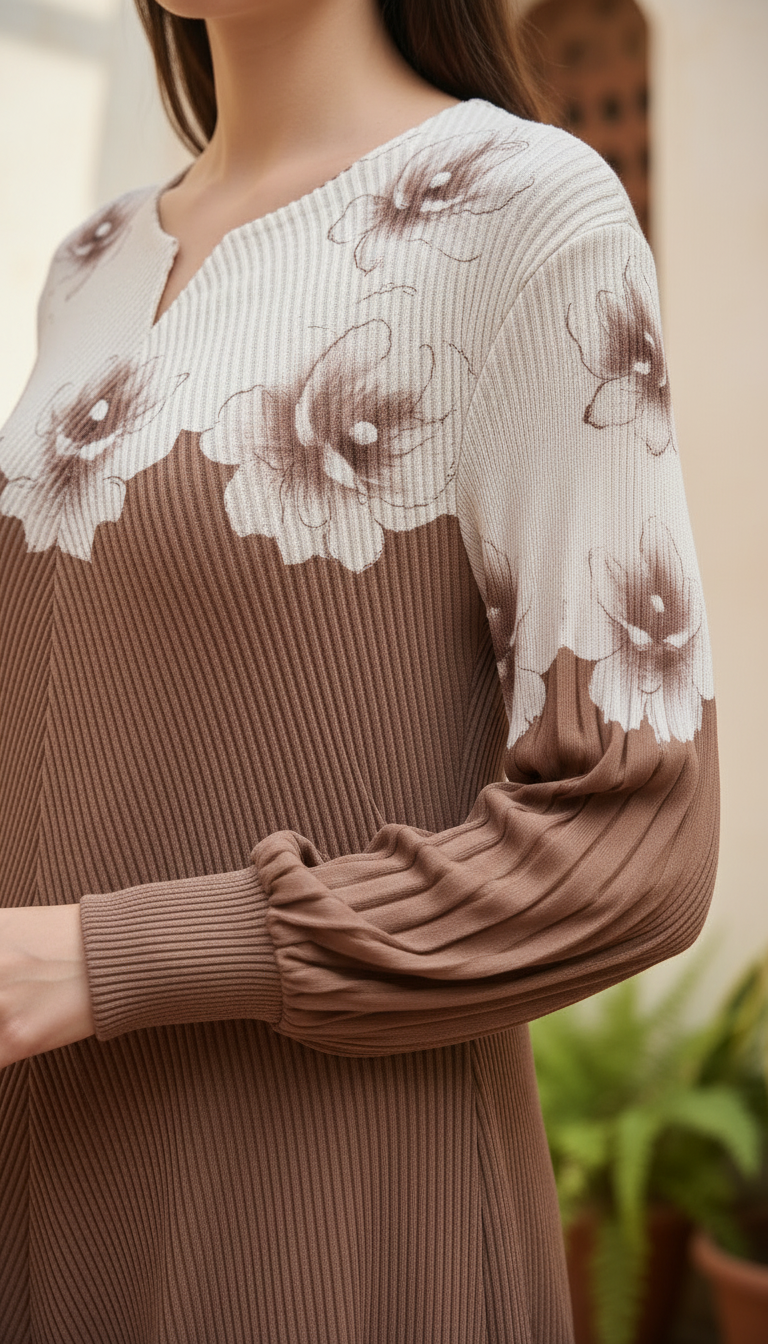 The Aurora Floral Pleated Midi Dress