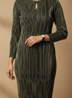 Tia Metallic Dress- Gold