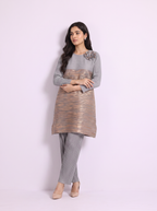 Grey Pleated Set