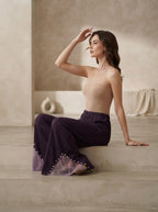 Wine Pleated Pants