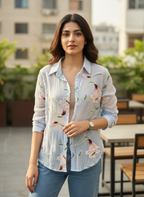 Floral Embroidered shirt