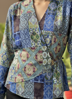 Mosaic Muse Wrap Top