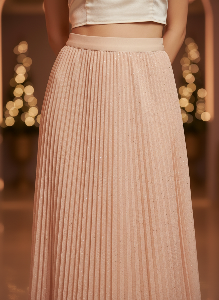 Peach flare skirt