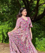 Floral Grace Wrap Maxi Dress