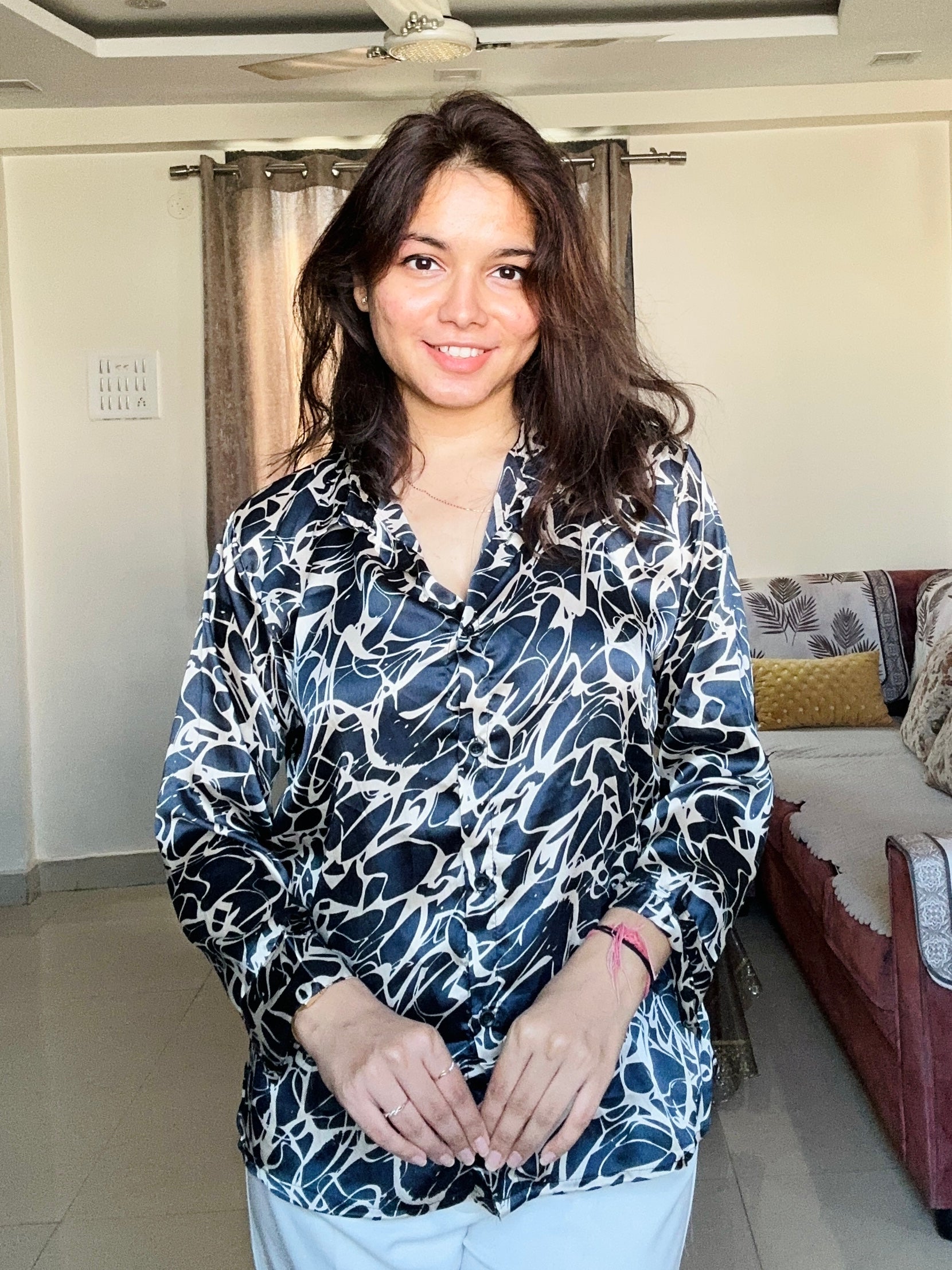 Inkspill Satin Shirt