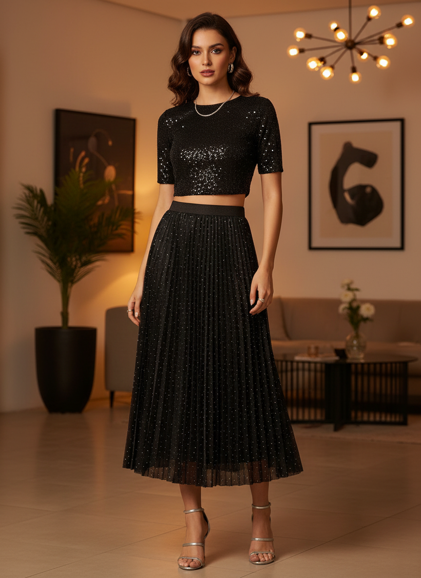 Black Flare Skirt