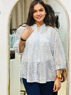 Ethereal Sky Embroidered Shirt