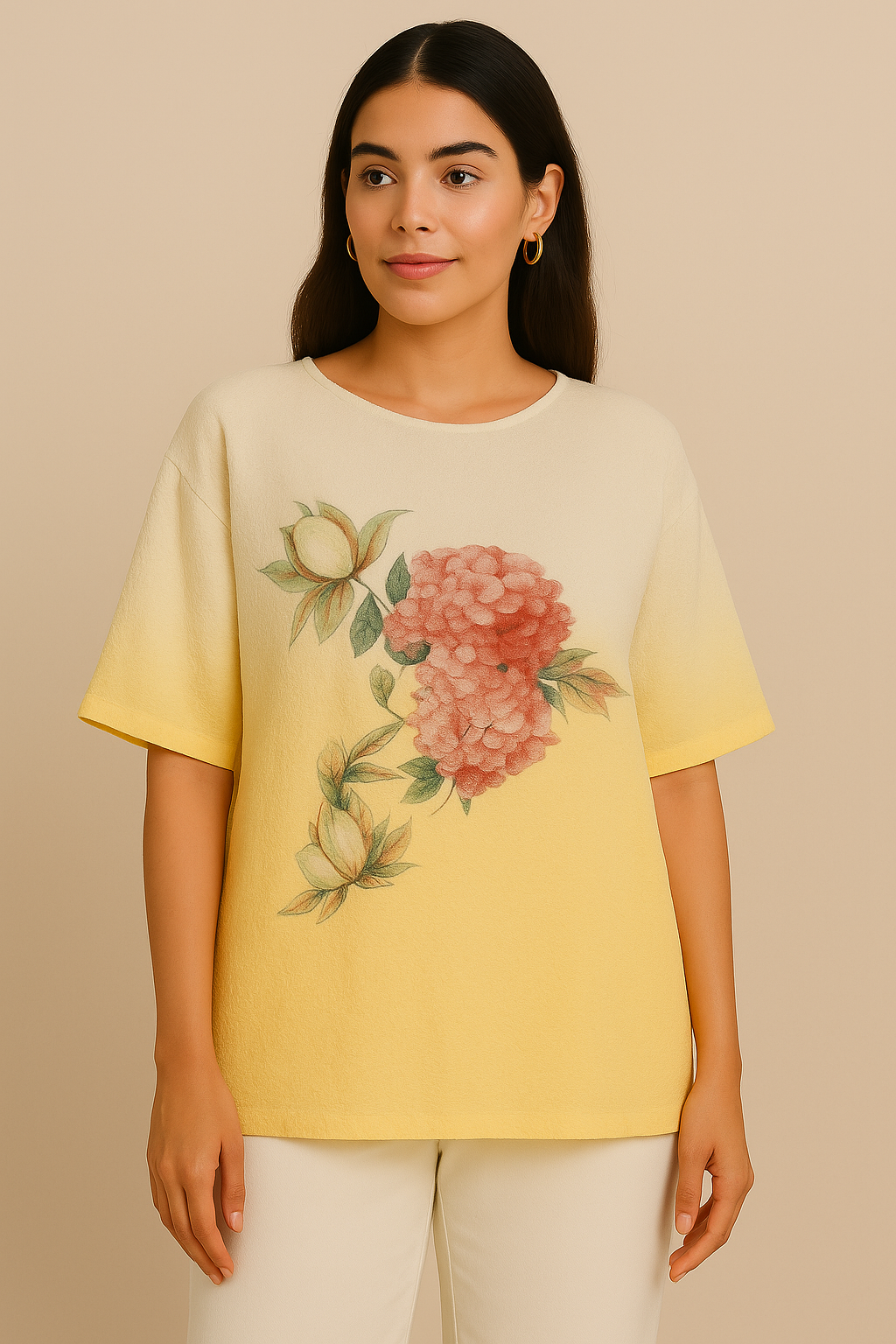 Elina Ombre Crushed Floral Top