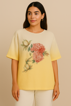 Elina Ombre Crushed Floral Top