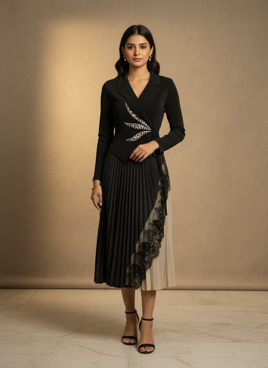 Saira Pleated Dress