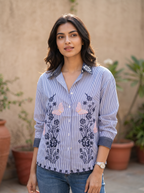 Striped Floral Shirt