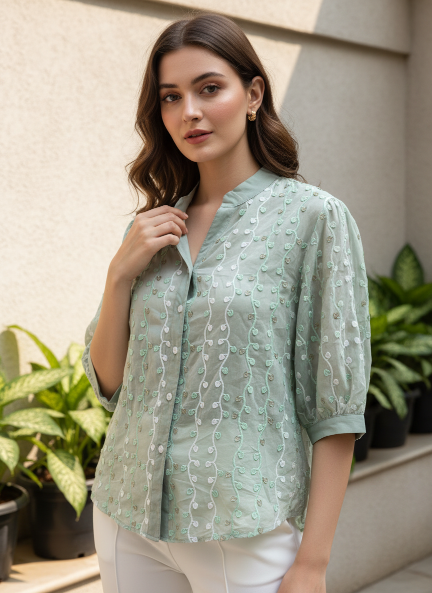 The Enchanteé Crepe Silk Blouse