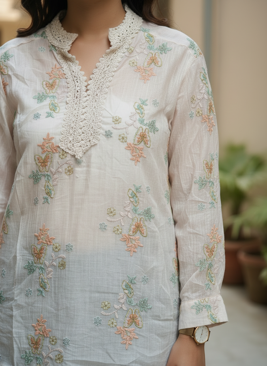 Floral Embroidered Tunic