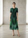 Abstract Pleated Dress