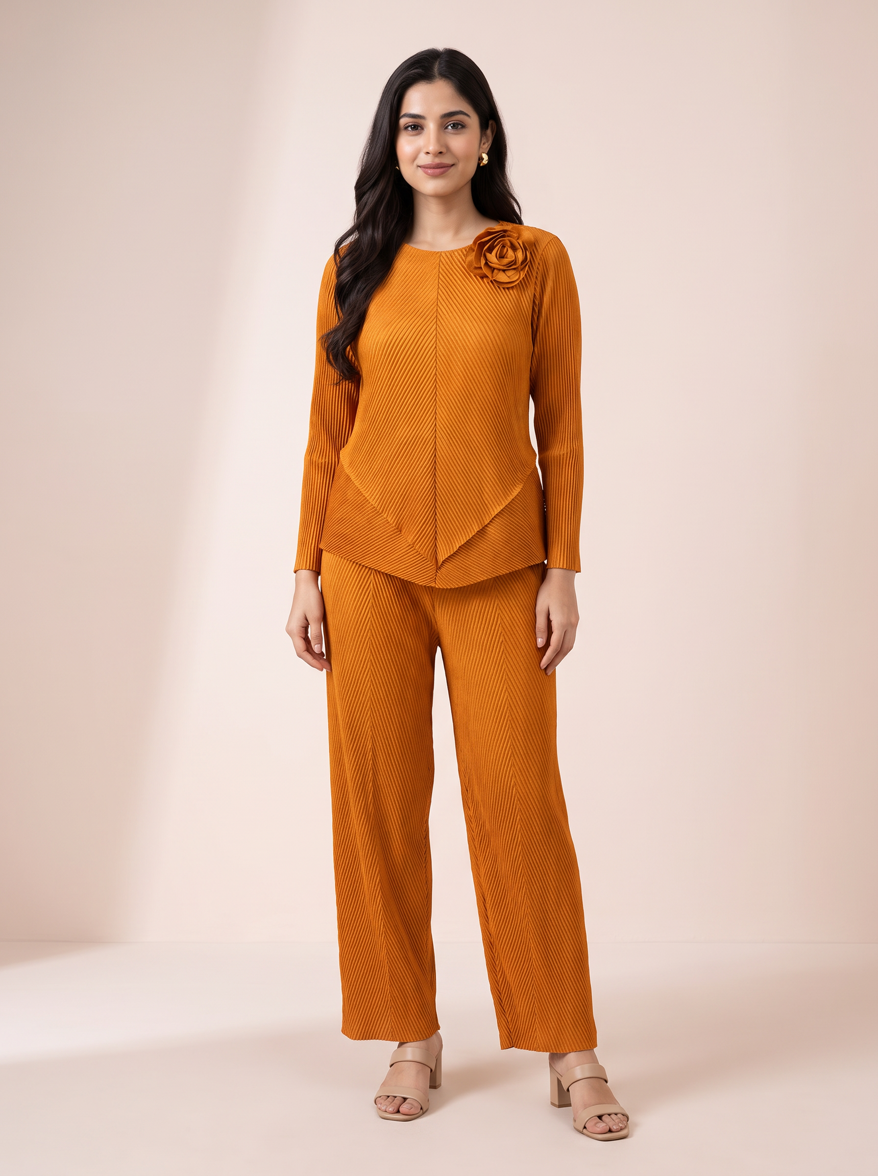 The Aurelia Pleated Peplum Co-ord Set