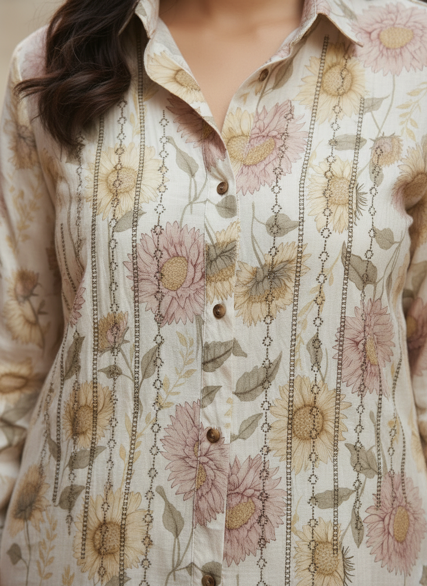 Sunflower Chanderi Shirt