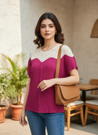 Aurora Pearl Pleat Blouse
