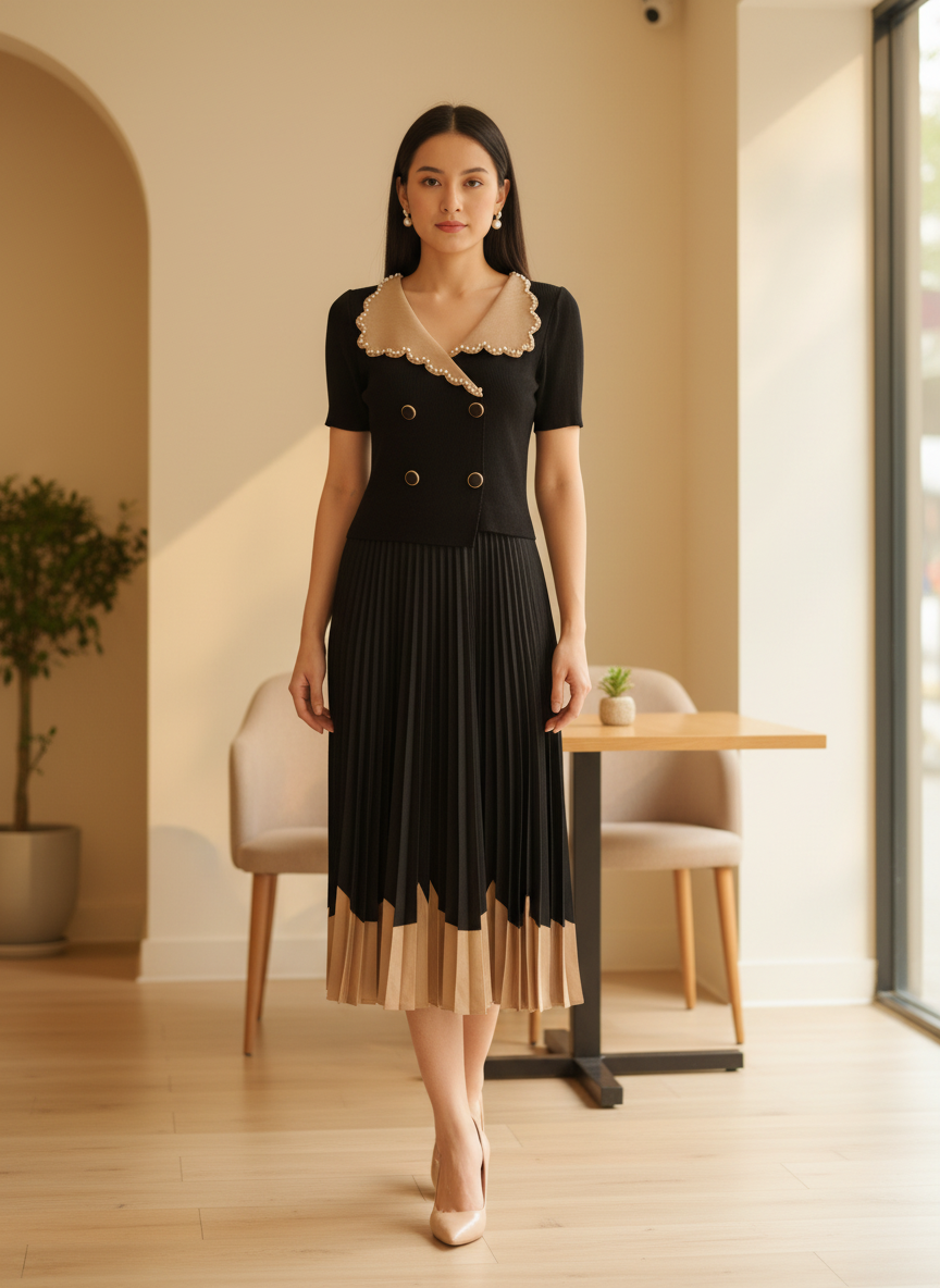 Elizabeth Pleated Dress