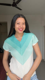 AVA Chevron Textured Top