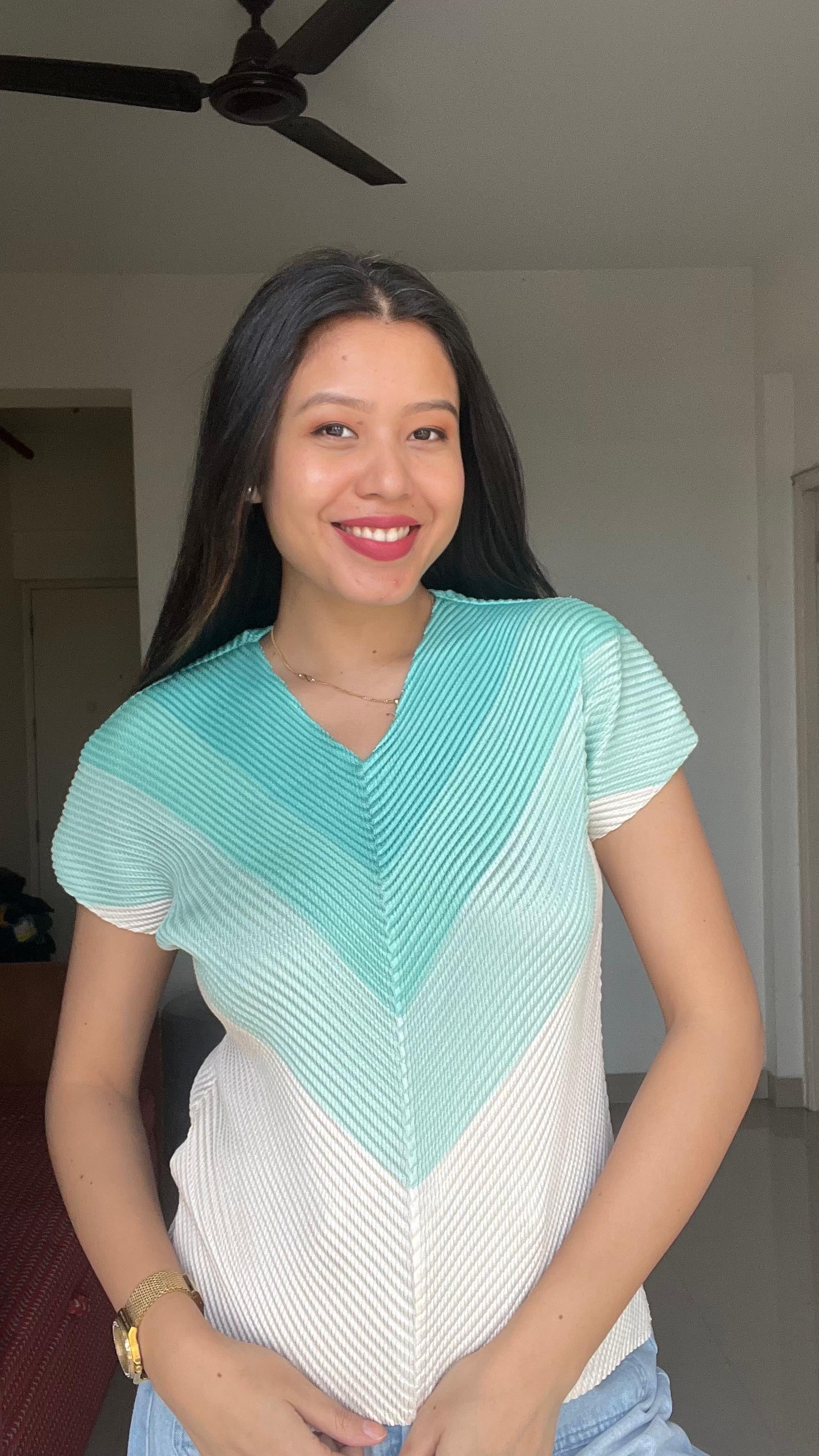 AVA Chevron Textured Top