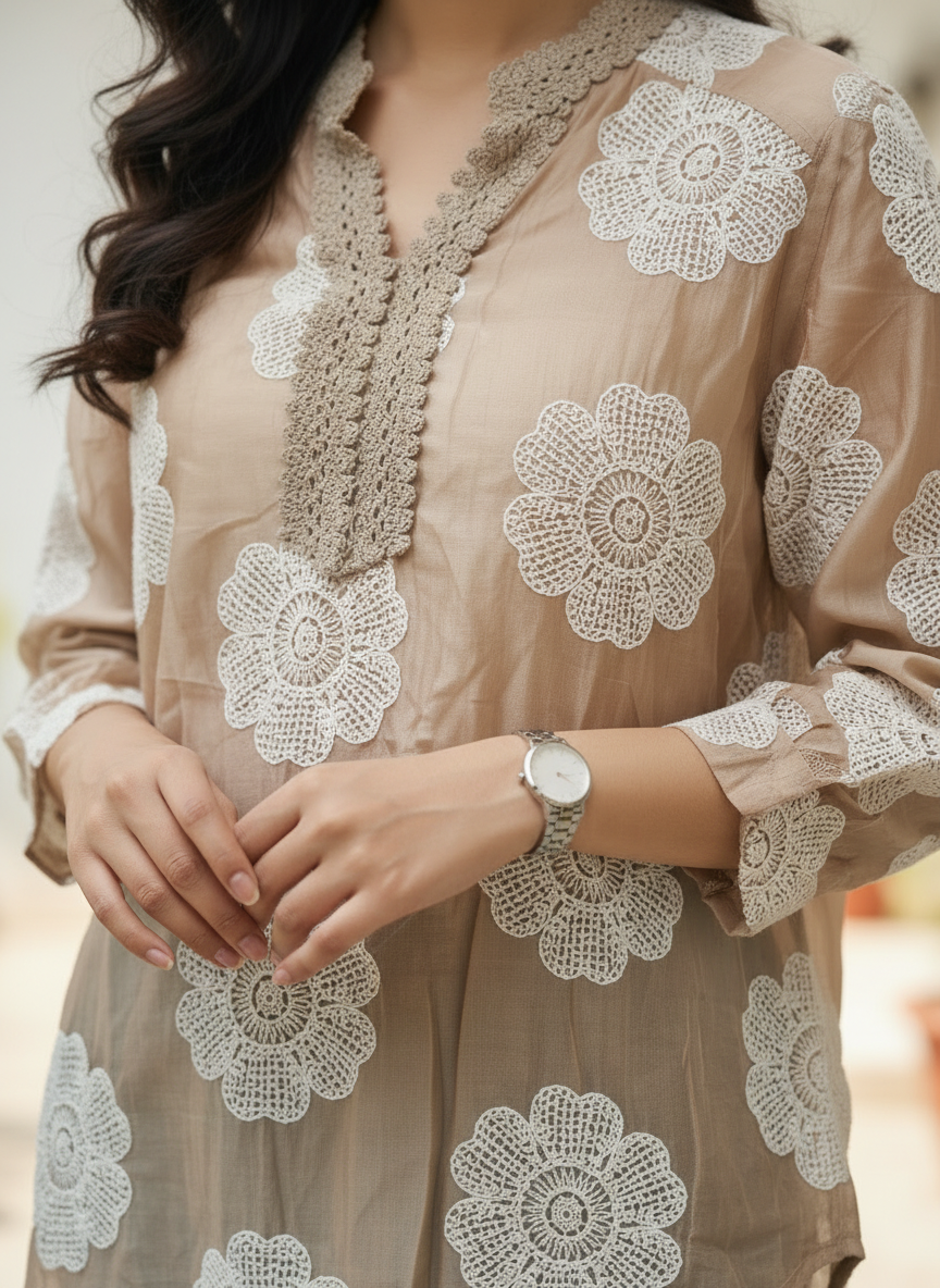 Floral Embroidered Tunic