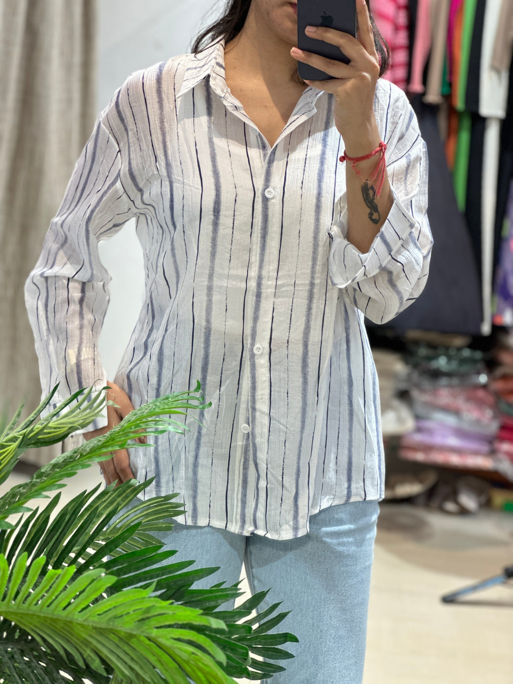 Chanderi White Shirt