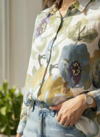 Abstract Chanderi Shirt