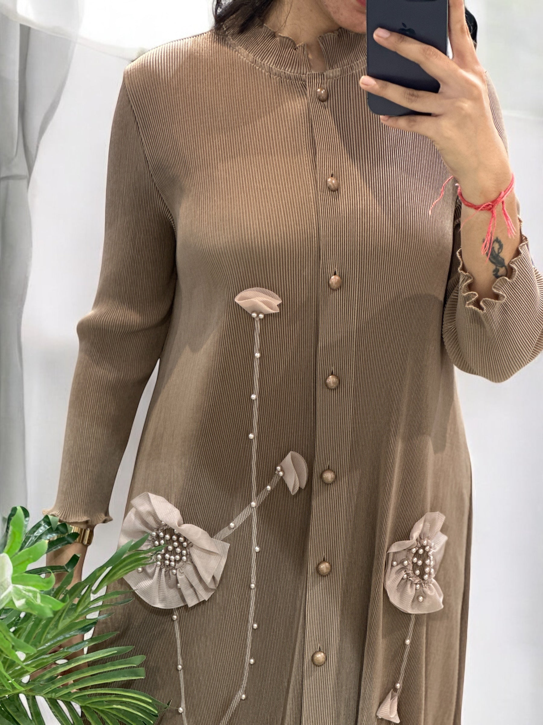 Aurelia Shirt Dress-Brown