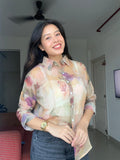 Sheer Watercolour Bloom Shirt