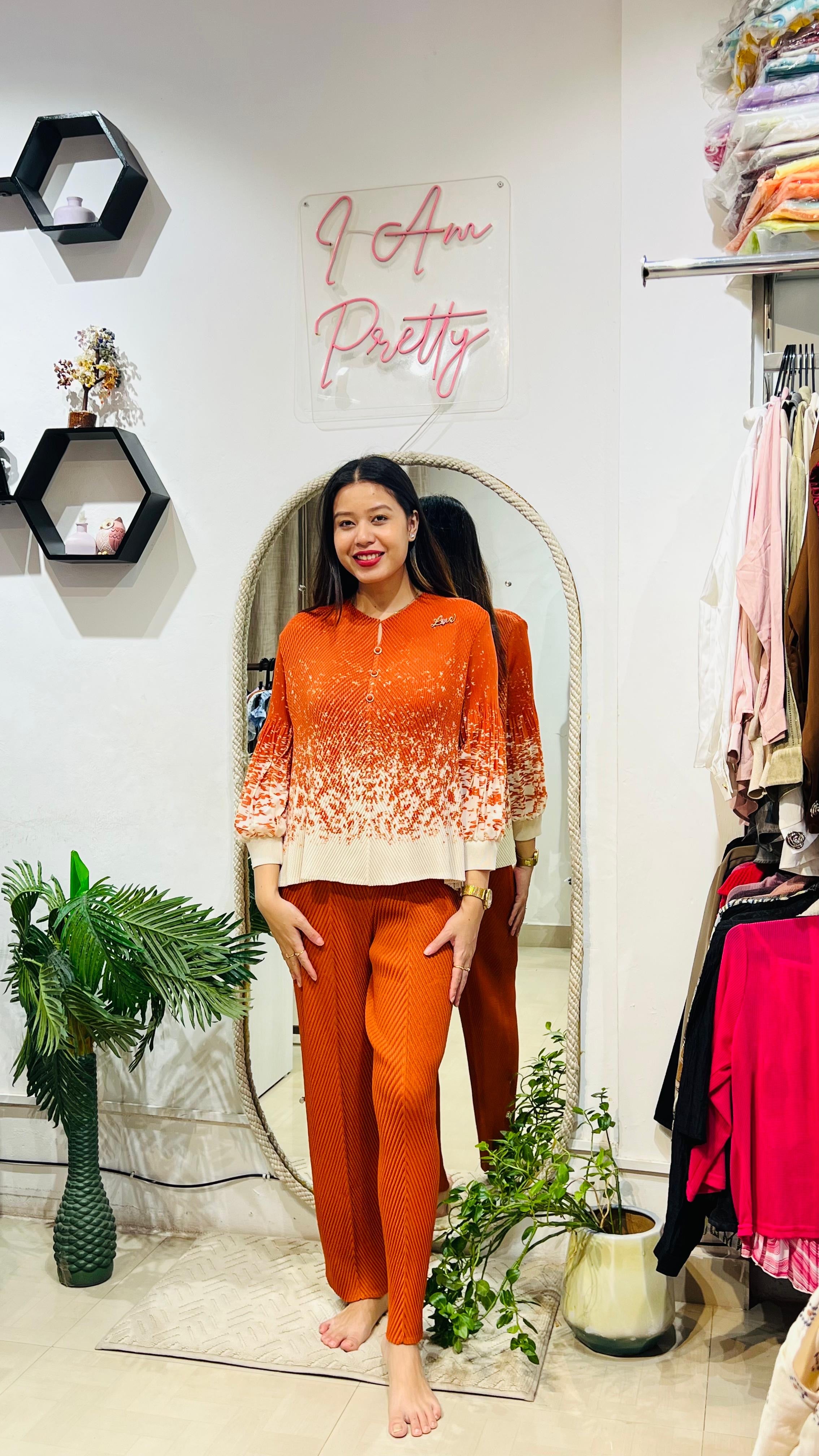 Sienna Ombre Pleated Lounge Set