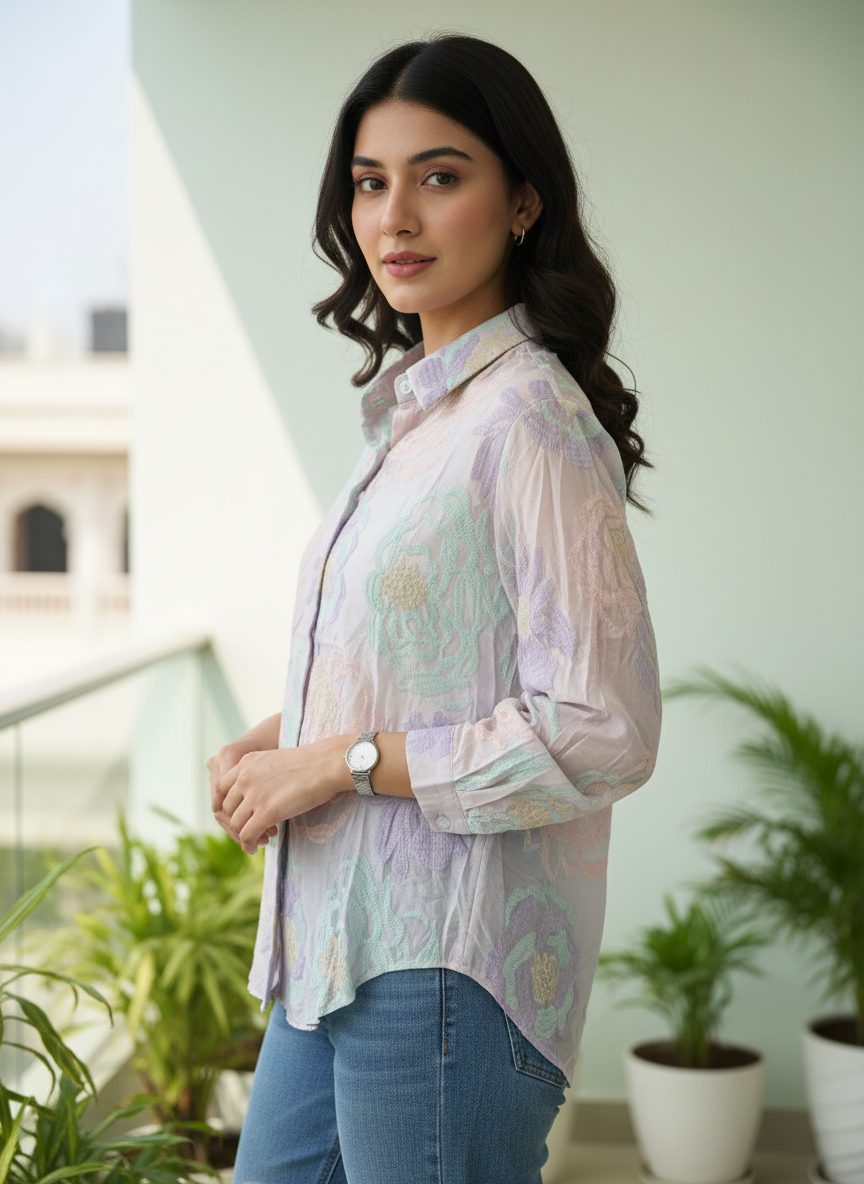 Unicorn Embroidered Shirt