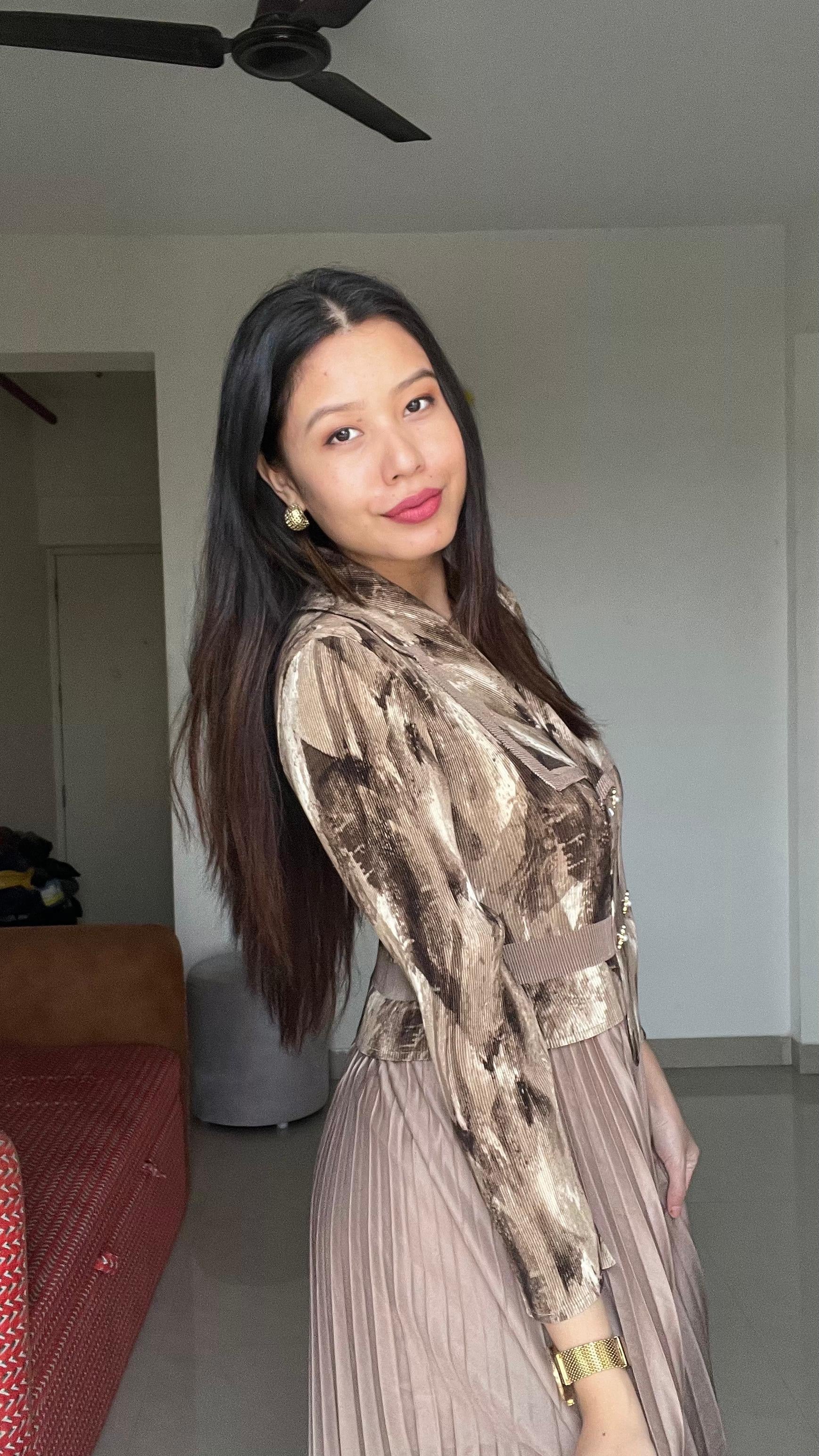 ÉCLAT Pleated Statement Dress