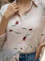Floral Embroidered shirt