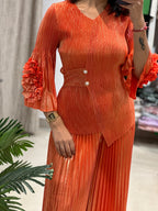 Irene Metallic Set- Orange