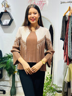 Elara Pleated Overlay Top