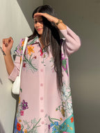 Ria Floral Dress/Long Top- Lavender