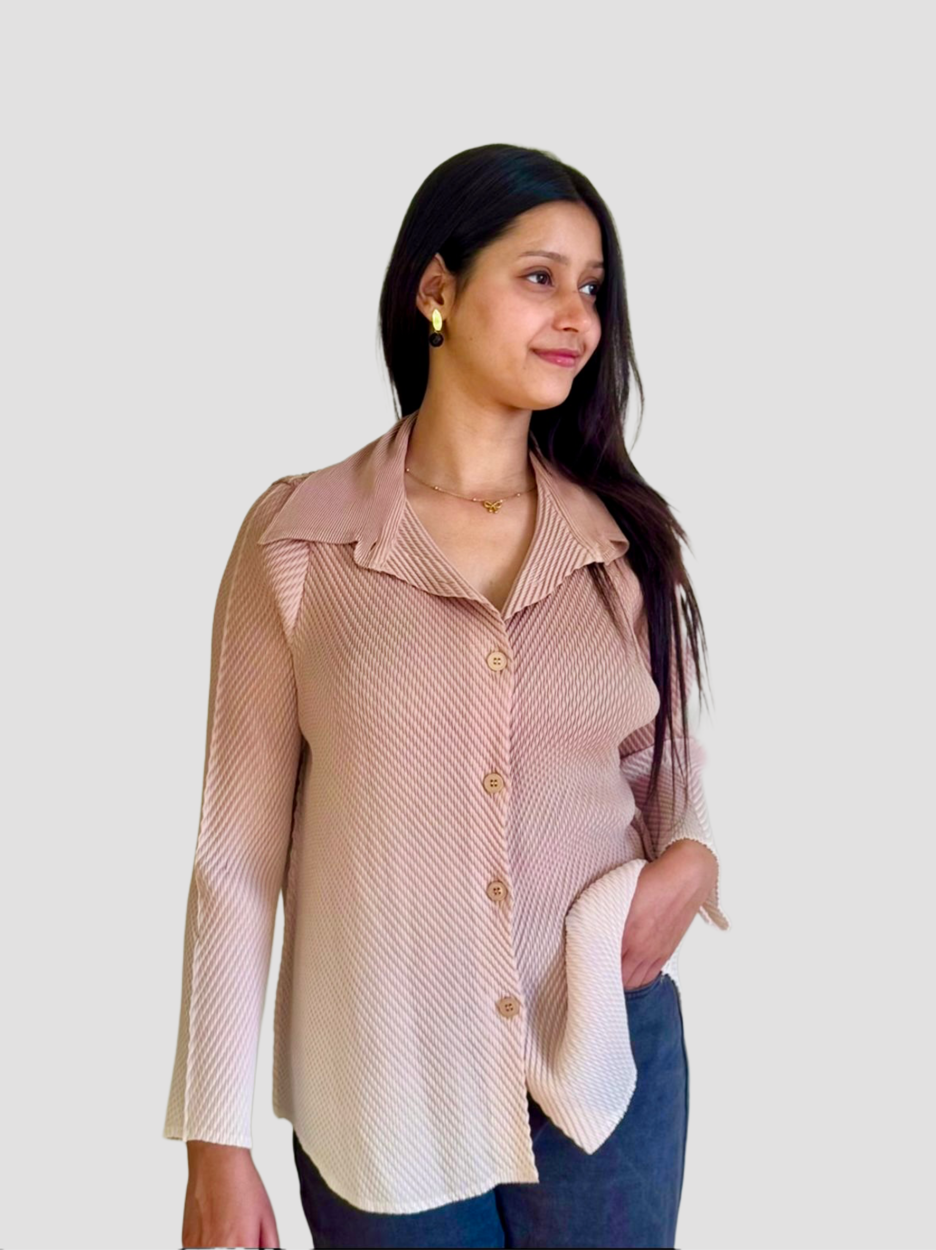 Rocío Gradient Shirt- Brown