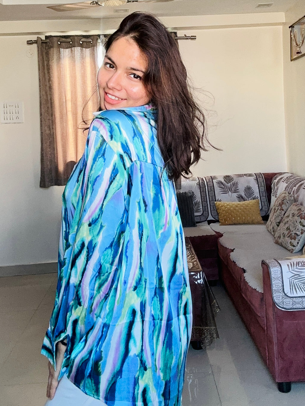 Cascade Satin Crepe Shirt