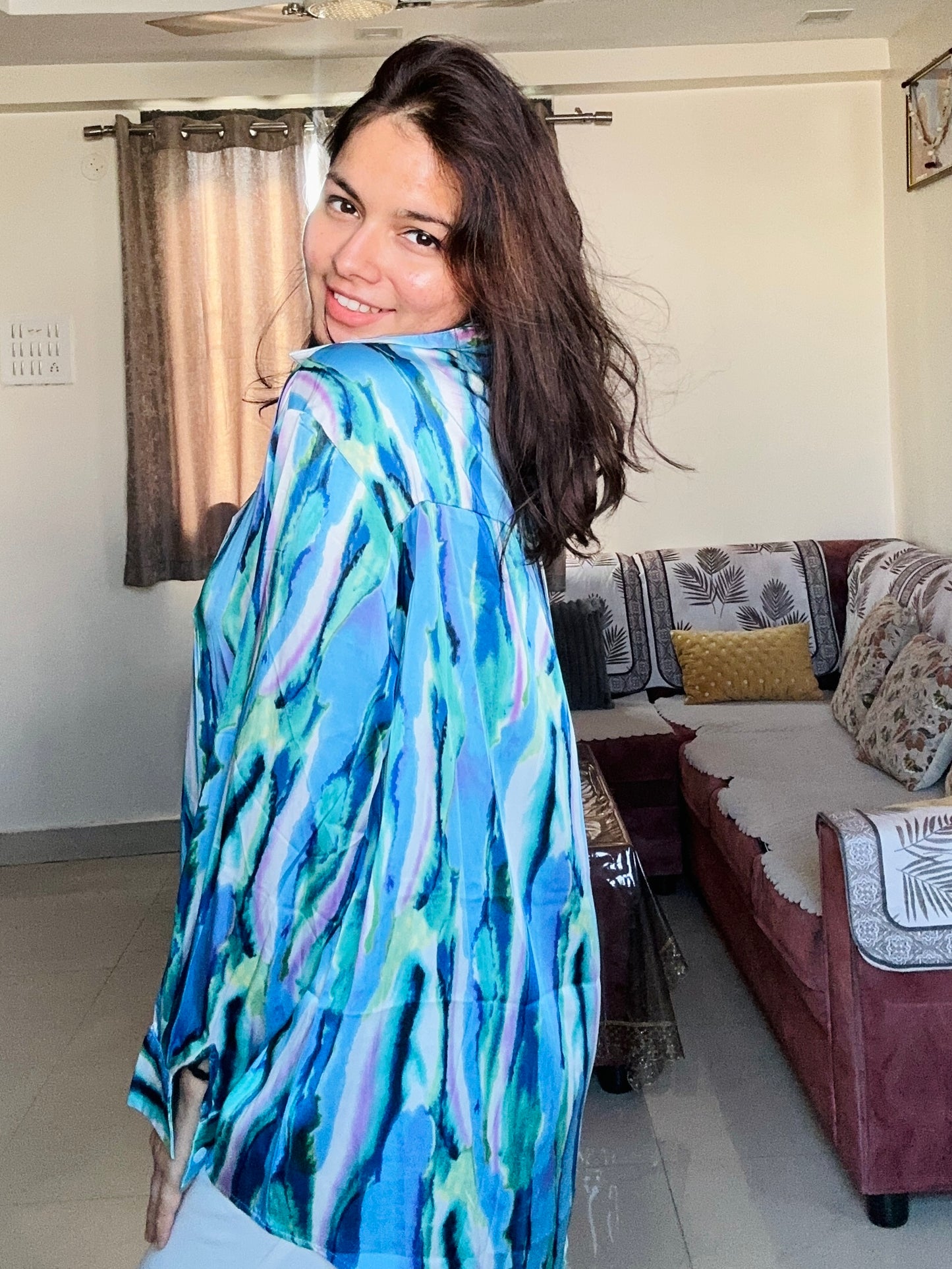 Cascade Satin Crepe Shirt