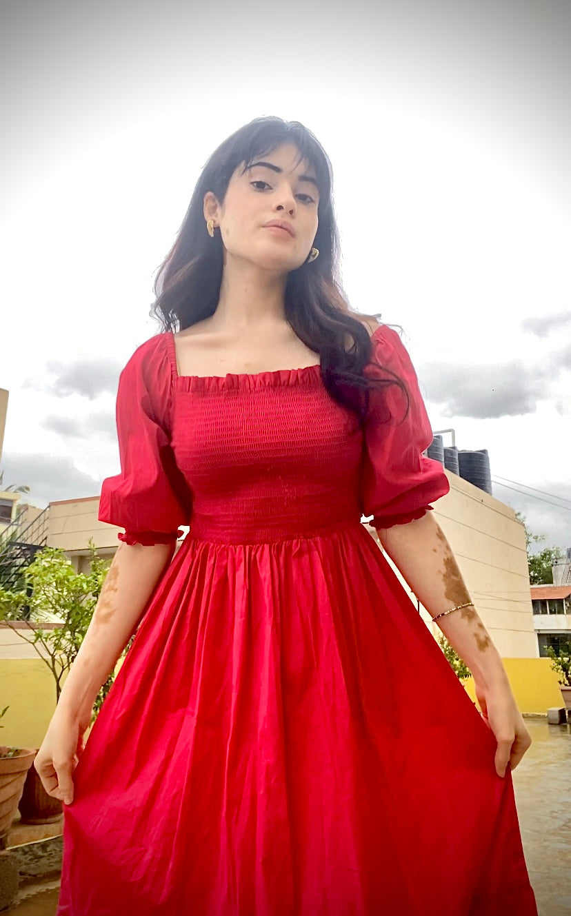 Ruby Romance Smocked Maxi Dress