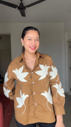 Ochre Earth Appliqué Shirt