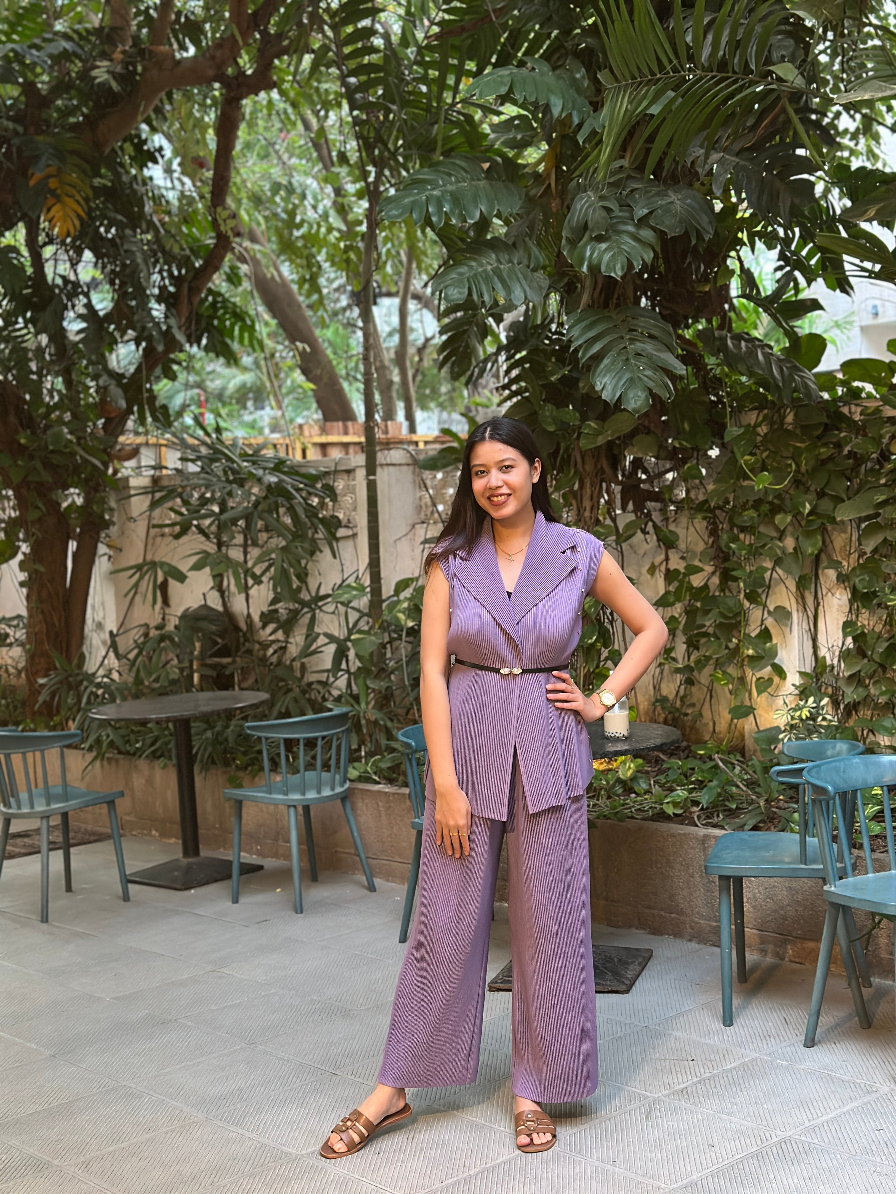 Amethyst Pleat Co-Ord Set