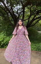 Floral Grace Wrap Maxi Dress