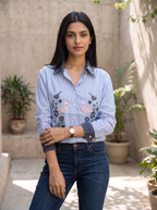 Striped Floral Shirt
