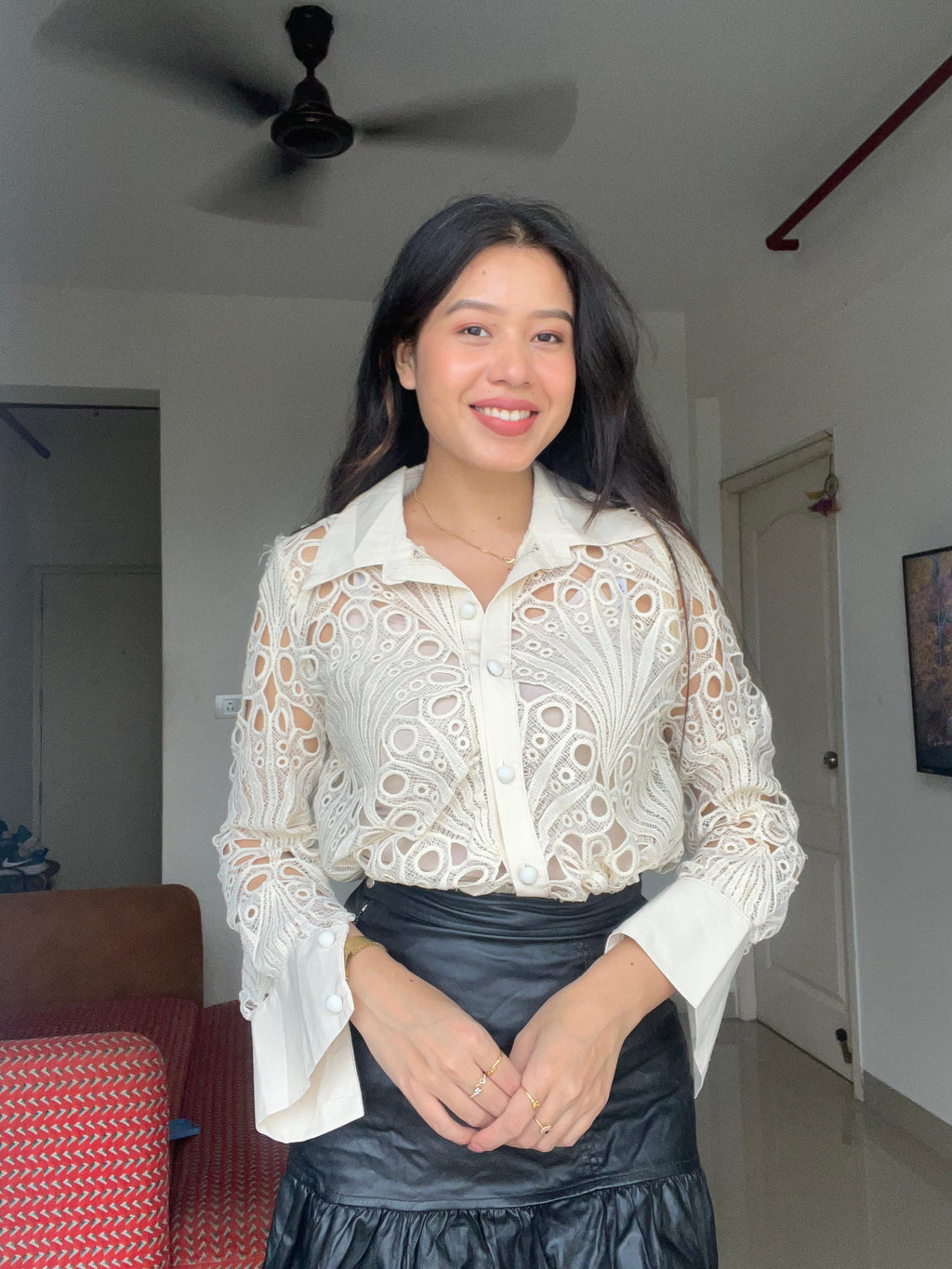 The Guipure Lace Statement Blouse