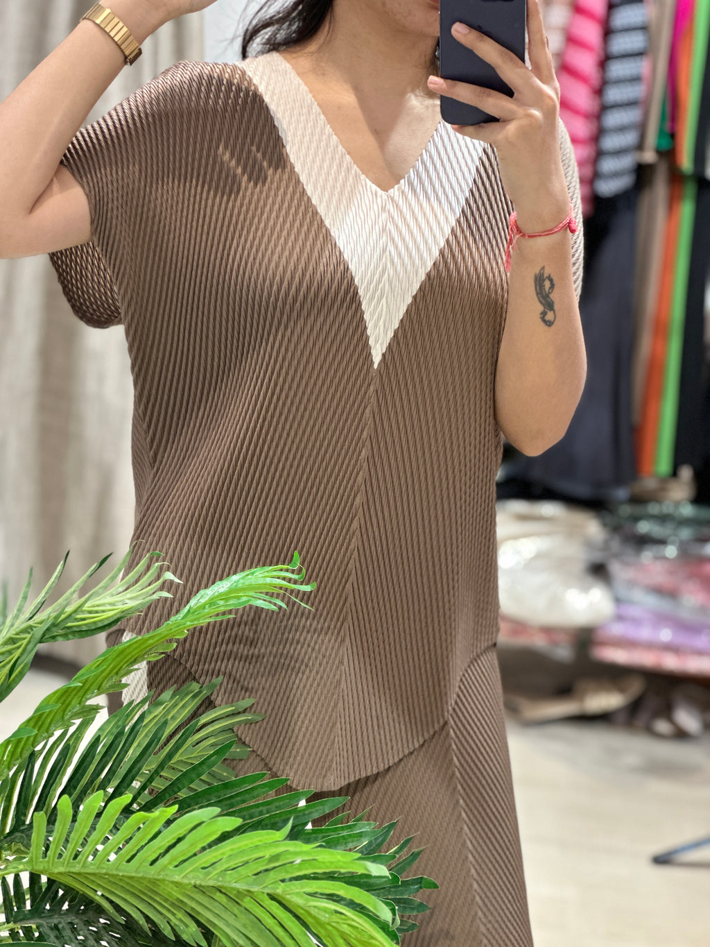 DUO Co-ord set- brown beige