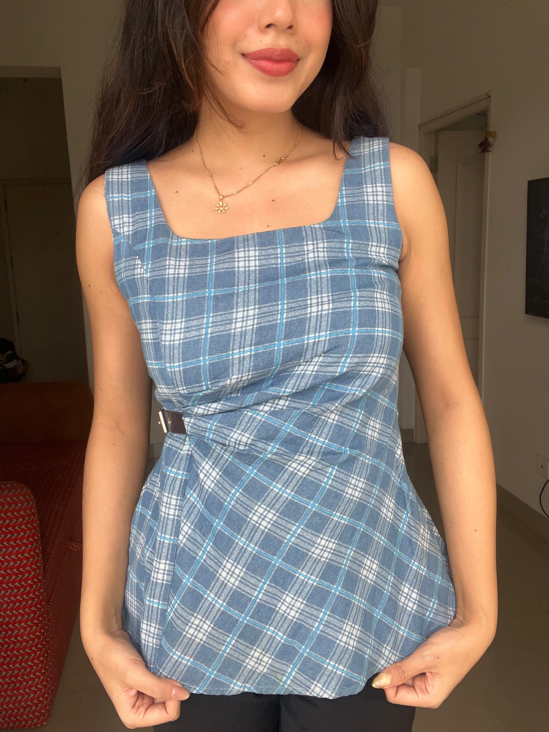 Mocha Paisley Peplum Top