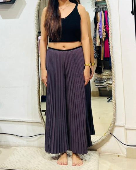 The Signature High-Rise Pleated Palazzo Trousers