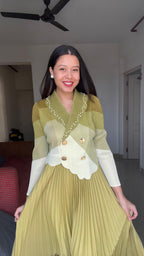 ELYSIA Pearl Pleated Dress